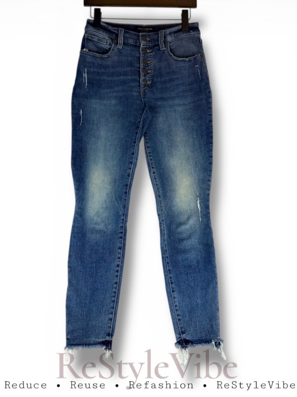 LUCKY BRAND Women’s Size 4/27 Jeans Denim Button Fly Ankle Style Skinny Stretch